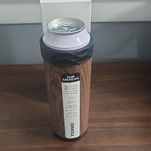 Corkcicle Slim Arctican Wood Grain Can Cooler